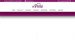 Desktop Screenshot of divadloviola.cz